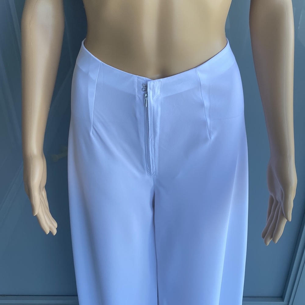 White Vintage Palazzo Pants - Picture 6 of 10
